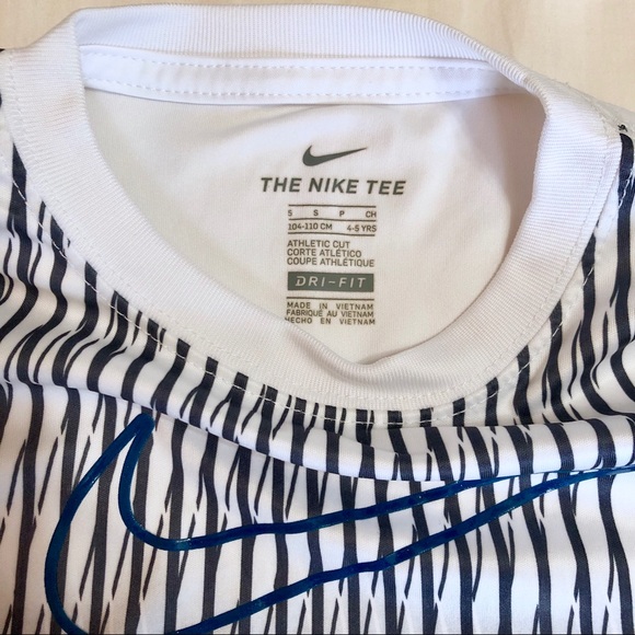 Nike white dri-fit long sleeve shirt size S 4-5 - Picture 3 of 5